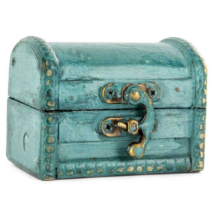 Turquoise Extra Small Domed Trunk Box Hobby Lobby 998682